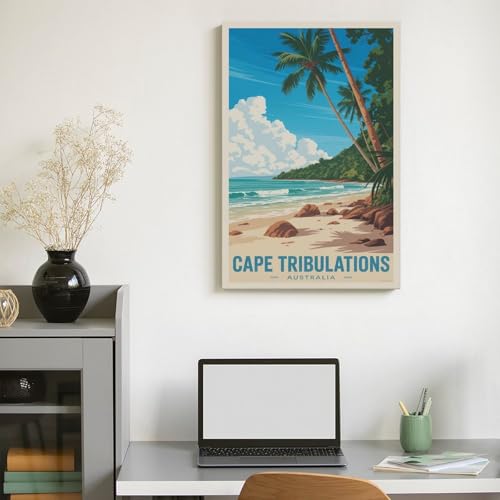 Poster Cape Tribulations Australia affiche vintage idée cadeau déco originale - 6