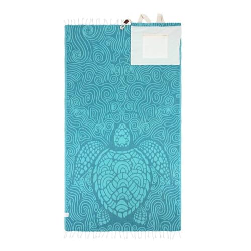 ubuyzone 2-in-1 Convertible Towel sandcloud Beach Towel Bag Quick-Dry Packable Mat for Camping (A)