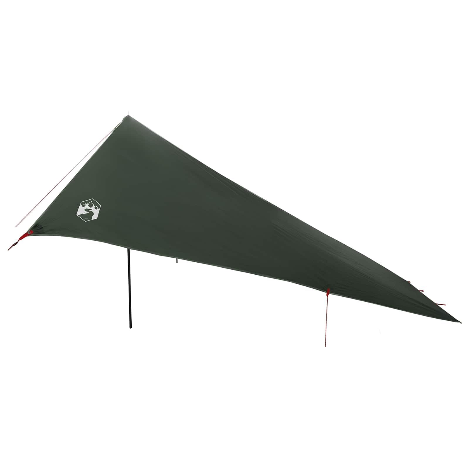 Vordach für Auto, Polyester, Stahl, 518 x 580 x 215 cm, Armeegrün | Komplettes Set mit 8 Abspannseilen, 8 Heringen, Tragetasche, wasserdicht, einfache Montage
