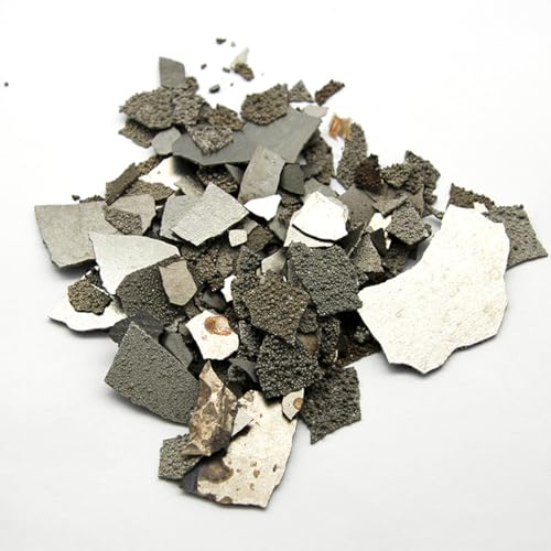 500 Grams Pure Electrolytic Manganese Metal Sheets, 99.7% High Purity Mn Flakes for Element Specimen Collection or Laboratory Scientific Experiments