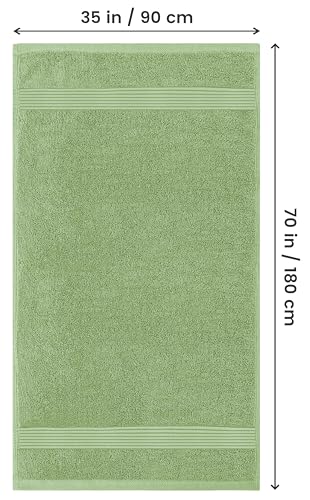 Image of Utopia Towels Extra Large Bath Sheets, 2 Pack, 35x70 in, Cotton, Sage Green | Soft Lightweight Ring Spun Cotton Shower Towel Set - Highly Absorbent, Quick-Drying, Extra Large Bath Sheets, Durable