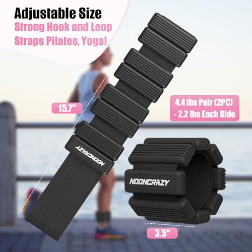 Image of Pilates Wrist Ankle Weights for Women, Wearable Strong Arm & Leg Weights Set of 2(1 lb /2.2 lbs Each), Adjustable Ankle Weights for Walking, Yoga, Dance, Barre, Gym
