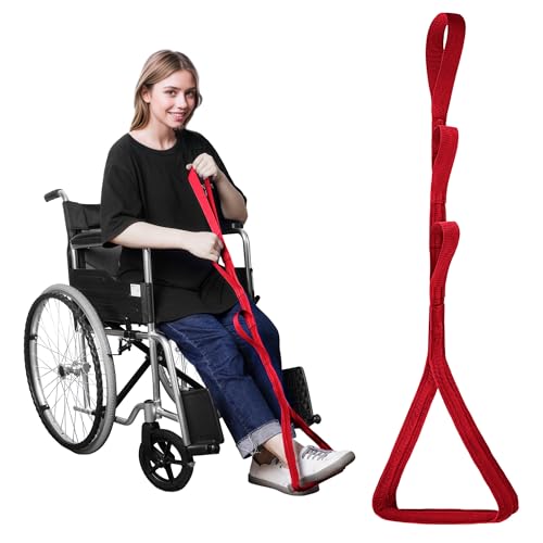 Momyninie Cintura per Sollevamento Gambe con Maniglie Imbottite e Fascia per i Piedi Ausili per la Mobilità per Il Recupero da Un Intervento Chirurgico all'anca e al Ginocchio, Sollevamento del Piede