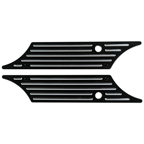 Cubiertas para cierre de alforjas duras negras compatibles con Harley Road King y Tour Glide (1994-2013) miniatura 4