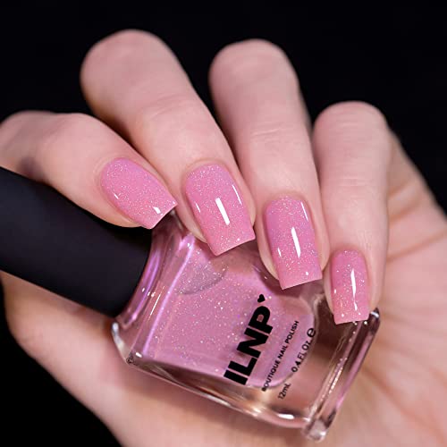 Image of ILNP Holding Hands - Delicate Pink Holographic Jelly Nail Polish