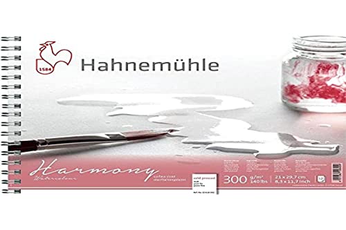 Harmony Watercolour 300 GSM Watercolor Block w/Spiral Fine Texture A4 12 fls.