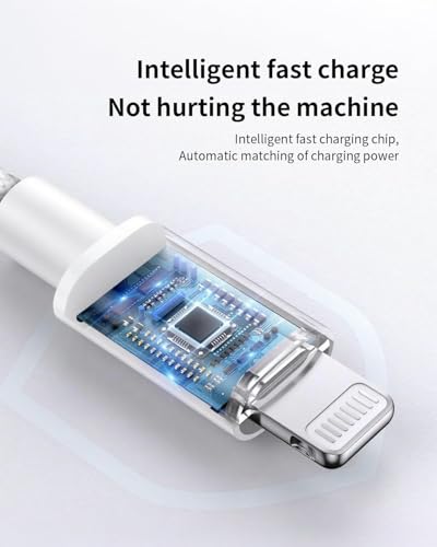 Image of USB C to Lightning Cable 6FT 2Pack[Apple MFi Certified], iPhone Charger Cable Fast Charge Braided iPad Charger cable iphone charger Lead iphone Wire for iPhone 14 Pro Max /13 /12Mini /11 /XS /XR /X /8Plus /SE