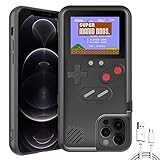 Gameboy Case for iPhone, Autbye Retro 3D Phone Case Game Console with 36 Classic Game, Color Display Shockproof Video Game Phone Case for iPhone (for iPhone 6/6s/7/8,Black)