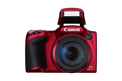 Image of Canon Powershot SX400 is 16.0 MP Digital Camera with 30x Optical Zoom and 720p HD Video (Red)