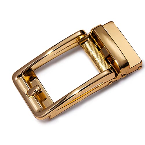 Image of Dubulle Men's Ratchet Belt Gold /Black /Red /Green /Blue /White Automatic Buckle Business Casual Belt Gift - Adjustable Fit