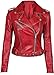 Royal for you Riverdale Toni Topez Southside Serpents Genuine Leather Cheryl Blossom Jacket (US, Alpha, Large, Regular, Regular, red)