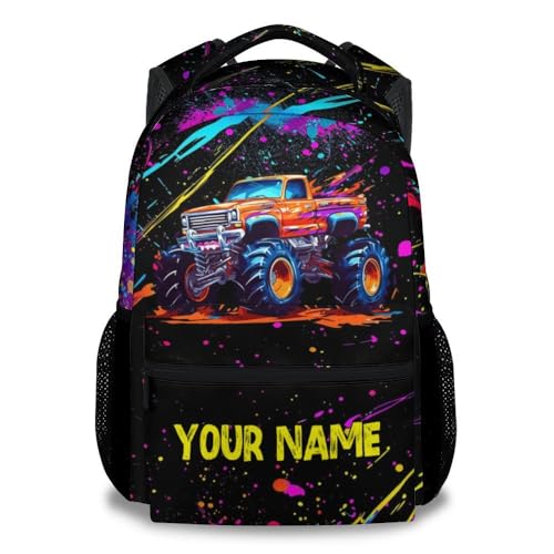 Mochila escolar personalizada para niños y adolescentes – Mochila duradera con nombre personalizado, ligera – Bolsa de libros para estudiantes de primaria y secundaria, Color-1, Taille unique