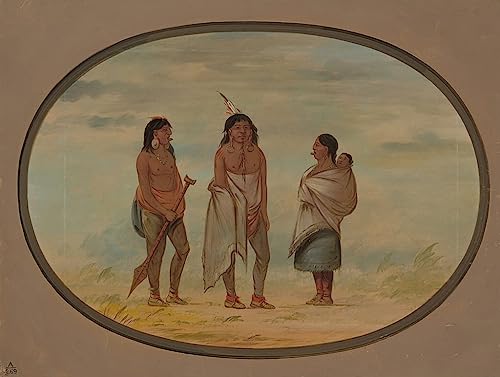 Lienzo de pinturas famosas abstracto cuadro de George Catlin de jefe indio, 60x90cm