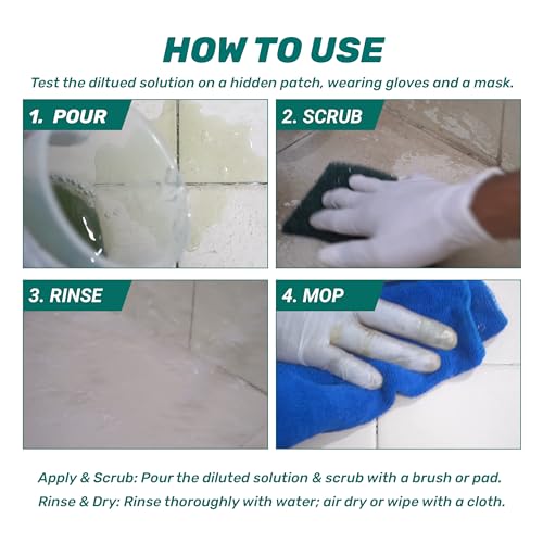 Image of GoTile Pro & GoMarb Pro Combo - Tile Cleaner + Marble & Granite Cleaner (500ml Each) | Highly Effective Concentrated Formula | Cleans & Restores Shine on Marble, Granite & Tiles | Made in India