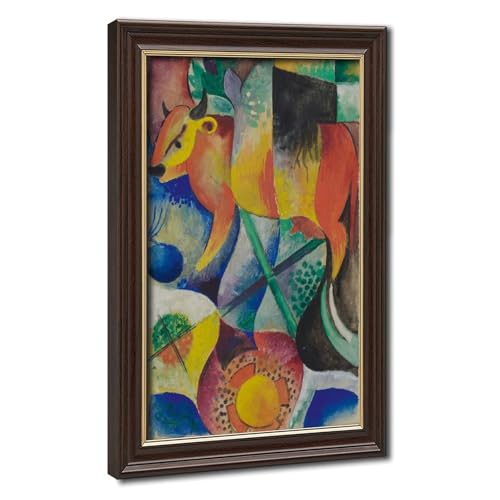 Affiches Vaches Heinrich Campendonk cadre inclus pour mur vide