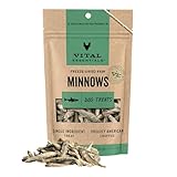 Vital Essentials Minnows Dog Treats, 1 oz | Freeze-Dried Raw | Single Ingredient | Premium Quality High Protein Training Treats | Grain Free, Gluten Free, Filler Free