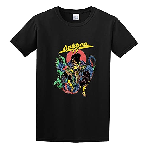 DEVELL Dokken Beast Live Album Cover Band T-Shirt Funny Top Tee Short-Sleeve for Mens BlackM