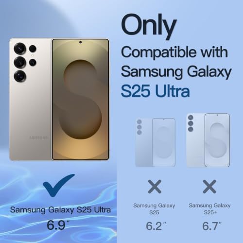 Image of VIZER Privacy Screen Protector for Samsung Galaxy S25 Ultra (1 Pack) | Anti-Spy Privacy Film | Full Coverage Screen Guard | Fingerprint Unlock Compatible | HD Clarity | Bubble-Free | Scratch Resistant