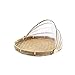 Panier Pour Pelle À Poussière, Avec Trou Mousse En Bambou Anti-insectes Panier Anti-poussière tissé à la Main, Rond À Couvercle En Toile De Filet Couvercle De Fruits Anti-mouches Insectes Moustiques