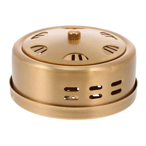 Caja portátil de moxibustión de cobre, quemador para moxa con cubierta de tela y diseño retro, herramienta para masaje corporal para uso doméstico