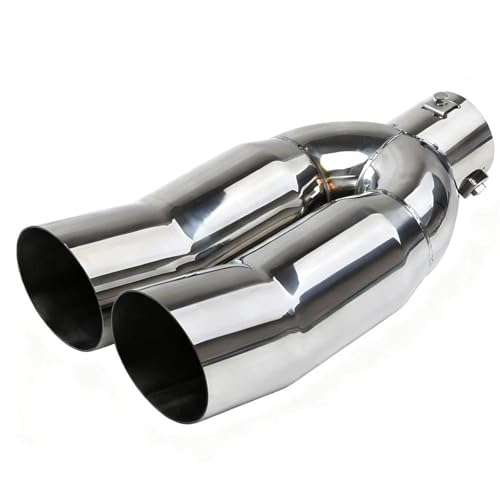 Embout silencieux d'échappement universel double pour remplacer un tube rouillé ou usé