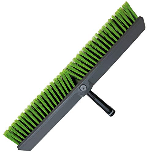 FenWi Flächenbesen mit Kunststoff-Borsten als Zubehör zu Alu Teleskopstange und Teleskopstiel I Besenkopf I 65cm breit I als Aufrüstung zum Teleskop-Besen