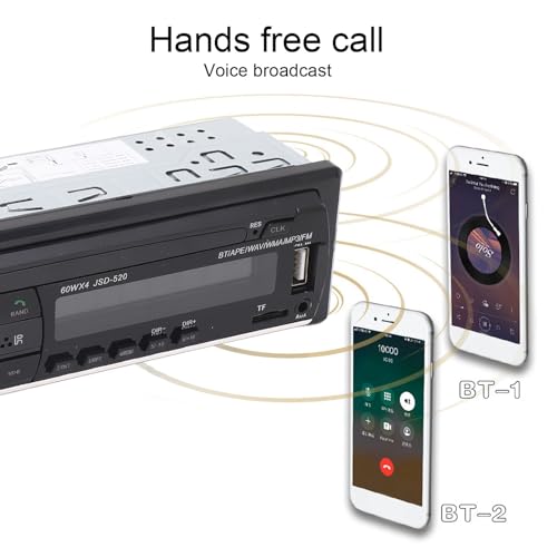 Radio para auto multimedia con Bluetooth y control por voz miniatura 5