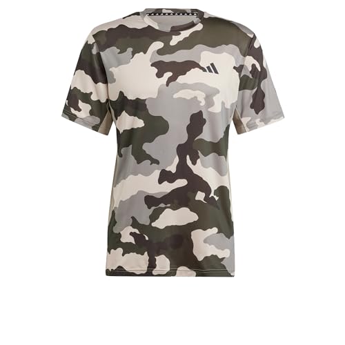 Image of adidas Men's Adult, Train Essentials Camo Allover Print T-Shirt, Green