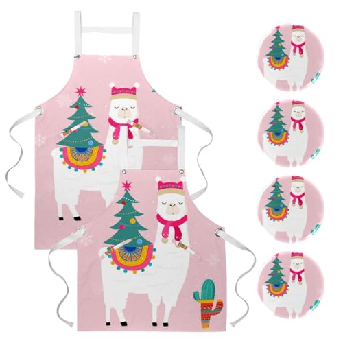 Tablier de cuisine pour nettoyage de la maison et pâtisserie lot de 2 tabliers lavables