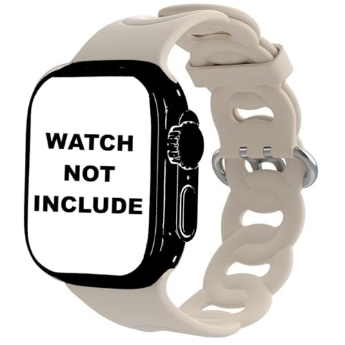 Image of YODI New Edition Soft Silicone Sport Strap Band for Fire-Boltt Ring BSW005, FireBoltt Ring Pro BSW029, CrossBeats Ignite Cube /Surge /S5 /S4 /S3 /S4 Max Smartwatch (Watch Not Included) (B-STAR LIGHT)