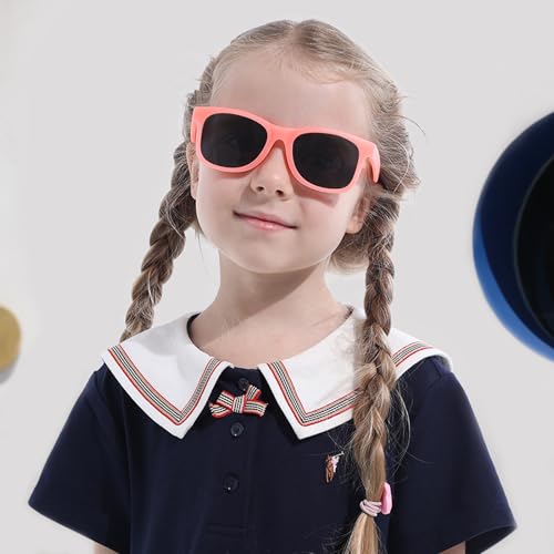 Image of Toddler Kids Sunglasses for Boys Girls Age 2-12 Polarized UV400 with Strap