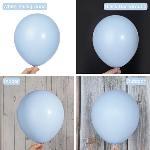 Image of Ouddy Party 129Pcs Light Blue Balloons Arch Garland Kit 18 12 10 5 Inch | Different Sizes 6Pcs 18 inch Pastel Baby Blue Latex Balloons for Birthday Bridal Baby Shower Party Decorations