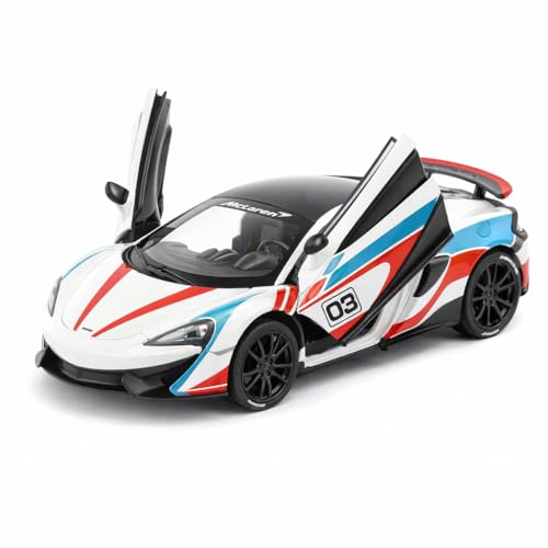 Image of Wizplex RMZ Hobby McLaren 600LT Die-Cast Car 1:32 Scale Model Vehicle Pull Back Toy Sports Car for Boys Collectors