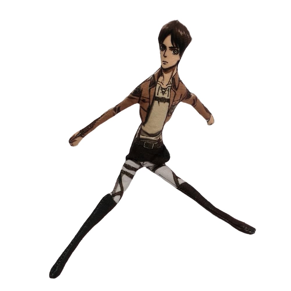 Eren Jaeger - Cuscino a forma di anime, divertente, a forma di anime, morbido, imbottito, stile cartone animato, 28 cm, per casa, camera da letto, divano, decorazione regalo