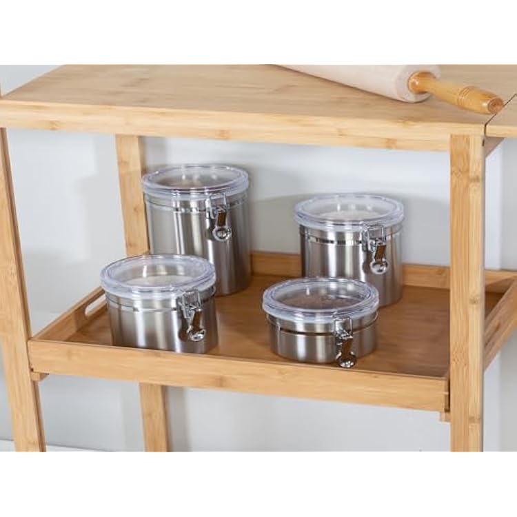 Steel Canister Set - 4pc Clear