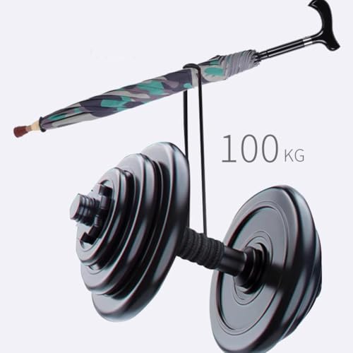 Ergonomiczna laska do chodzenia z automatycznie otwieranym parasolem, wiatroszczelna pomoc dla seniorów, lekkie wsparcie turystyczne z antypoślizgowym uchwytem, wysokość 83 cm