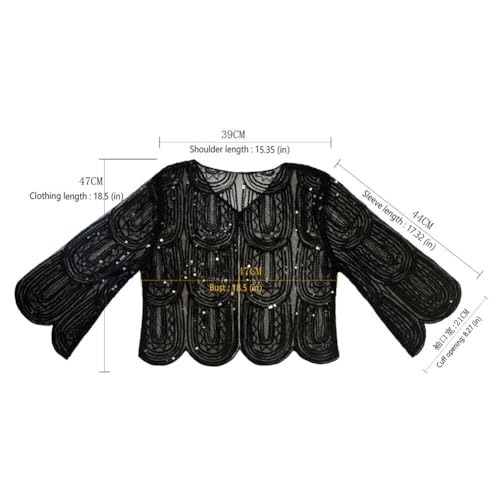 1920s Sequin Beaded Shawl Wraps Women's Flapper Shawl Wedding Cape Flapper Cover Up for Gatsby Party3