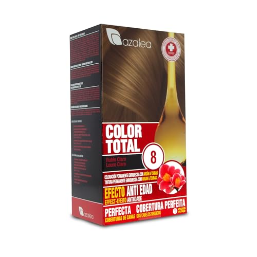 ALEA - Tinte Pelo Mujer - Color Total - Nº 8 - Color Rubio Claro - Coloración Permanente en Crema - Aceite Argán y Tsubaki - Cobertura Total de Canas - Aclara 3 Tonos en Cabellos Naturales