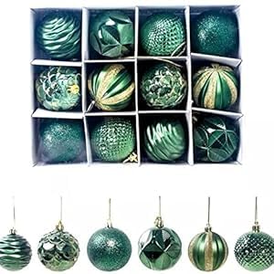 FlyHigh 12er Set edle Weihnachtskugeln Ø 6cm Weihnachtsbaum Kugeln...