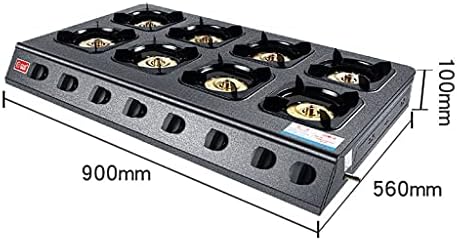 Gas Cooktop Commercial Low-Pressure Liquefied Gas Stoves, Powerful Direct Fire Gas Hob Stovetop(8 burners) ()