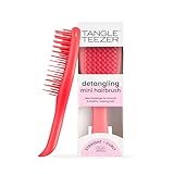 Tangle Teezer Mini Ultimate Detangler - For Wet & Dry Hair - Detangling Brush for All Hair Types - Perfect Brush For Kids & Travel - Pink Punch