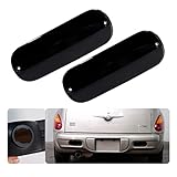 Smoked Lens Black housing kit Compatible With 2001 2002 2003 2004 2005 Chrysler PT Cruiser Replace OEM Backup Tail Brake Cover & Rear Fog housing