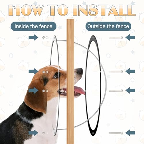 2 puertas para mascotas de plástico transparente para instalar en ventanas 4