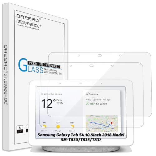 Image of Orzero (2 Pack) Tempered Glass Screen Protector Compatible for Google Home Hub /Nest Hub 7 Inch, 9 Hardness HD Anti-Scratch Full-Coverage