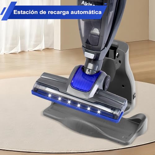 Akitas U10A 2 en 1 Aspiradora sin Cable Aspiradora de Mano Ligero 22.2v 150W Batería de Litio Recargable Bueno para alfombras, Pelo de Mascotas - imagen 6