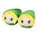 Y-PLAND Pantuflas The Legend of Zelda Sky City, Pantuflas de Felpa Sky Sword Link, Zapatos cálidos para Parejas en casa-Verde_EU35-42