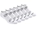 Saucony Men's Multi Pack Mesh Ventilating Performance Comfort Fit No-Show Socks, White (6), Shoe Size: 8-12