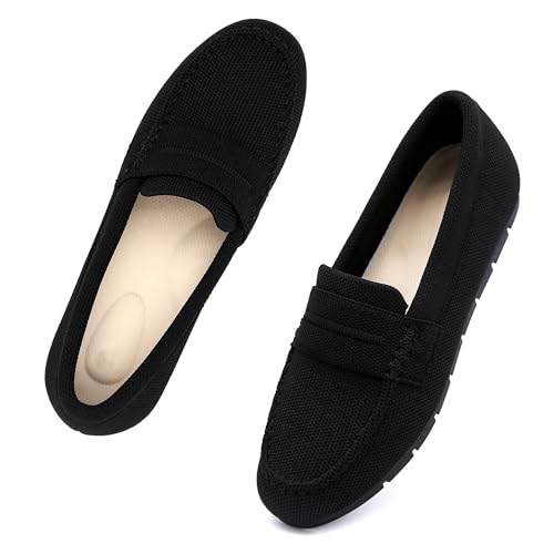 Volattio Women's Knit Slip-On Loafers