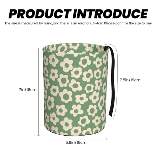 Image of Vintage Groovy Flowers Car Trash Can Collapsible Garbage Can,Hanging Trash Bag Water Proof with Suitable for Storage for Car Interiors,Home