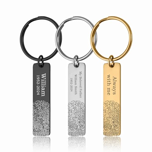 Memorial Thumbprint Keyring